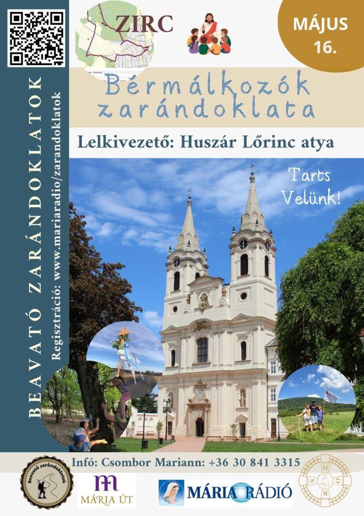 Beavató zarándoklatok-Bérmálkozók zarándoklata Zircen